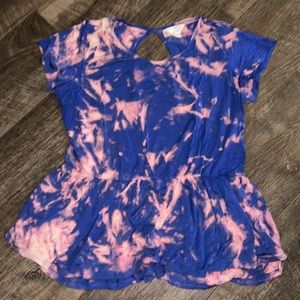 Pink Rose tie-dye shirt